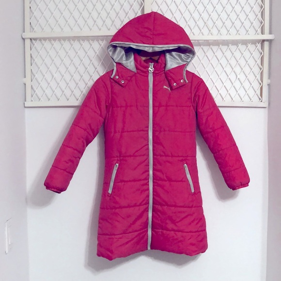 Puma Other - PUMA Longline Puffer Winter Jacket Parka Pink